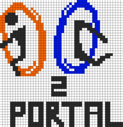 Portal 2 Perler Bead Pattern | Bead Sprites | Misc Fuse Bead Patterns Kandi Cuffs, Graph Patterns, Portal 2, Fuse Bead Patterns, Kandi Cuff, Pony Bead Patterns, Pattern Maker, Kandi Patterns, Bead Sprite