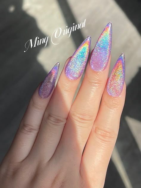 Barbe à papa magnétique holographique oeil de chat arc-en-ciel violet, presse translucide scintillante sur les ongles, réutilisation des ongles, faux ongle en gelée, cadeau pour elle - Etsy France Jelly Nails, Purple Cat, Cat Eye Nails, Holographic Nails, Birthday Nails, Minimalist Nails, Dope Nails, Nail Shapes, Purple Nails