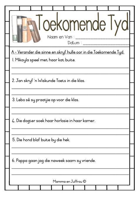 Verlede Tyd Afrikaans, Meervoude Afrikaans Graad 4, Toekomende Tyd Afrikaans, Begripstoetse Vir Graad 3, Afrikaans Language Worksheets Grade 8, Graad 7 Afrikaans Werkkaarte, Grade 4 Afrikaans Worksheets, Afrikaans Worksheets Grade 5, Graad 3 Wiskunde Werkkaarte