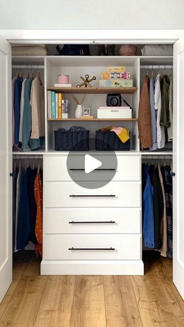 Ikea Malm Dresser Hack, Ikea Malm Dresser, Malm Dresser, Bifold Closet Doors, Ikea Closet, Closet Rods, Ikea Malm, Diy Ikea Hacks, Small Closet