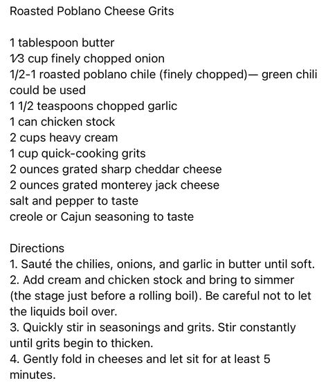 Poblano Cheese Grits, Cheddar Grits, How To Cook Grits, Cheese Grits, Monterey Jack Cheese, Sharp Cheddar Cheese, Canned Chicken, Cajun Seasoning, Chopped Garlic