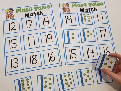 Place Value Centers for Kindergarten Place Value Kindergarten, Compose And Decompose Numbers, Sight Word Poems, Place Value Centers, Addition Math Centers, Team Crafts, Centers For Kindergarten, Teaching Place Values, Place Value Activities