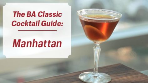 How to Make a Manhattan Classic Manhattan Cocktail, Bon Appetit Magazine, Manhattan Cocktail, Cocktail Videos, Orange Twist, Bourbon Whiskey, Cocktail Glass, Classic Cocktails, Cocktail Drinks