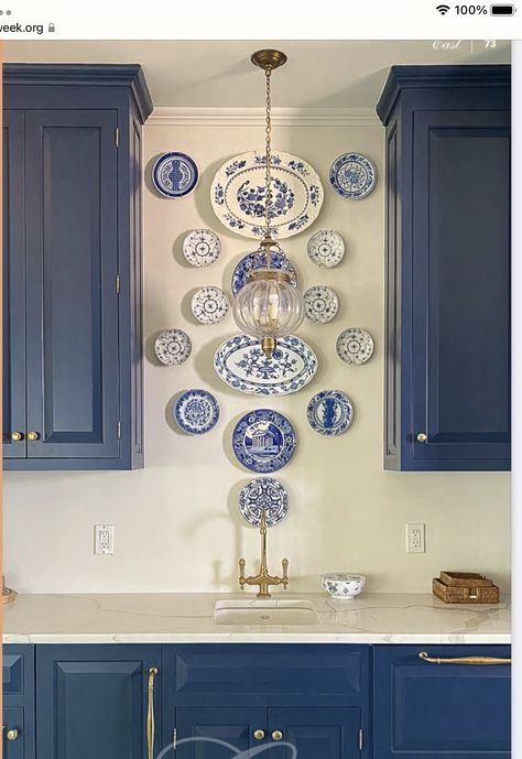 Mail - Jane McIntosh - Outlook Delft Decor Ideas, Displaying China On Wall, Blue Willow Kitchen Ideas, Blue Willow Wall Display, Blue White Plates On Wall, Delft Plates On Wall, Decorating With Blue And White Porcelain Kitchen, Blue And White Plate Wall Display, Blue And White Plates On Wall Display