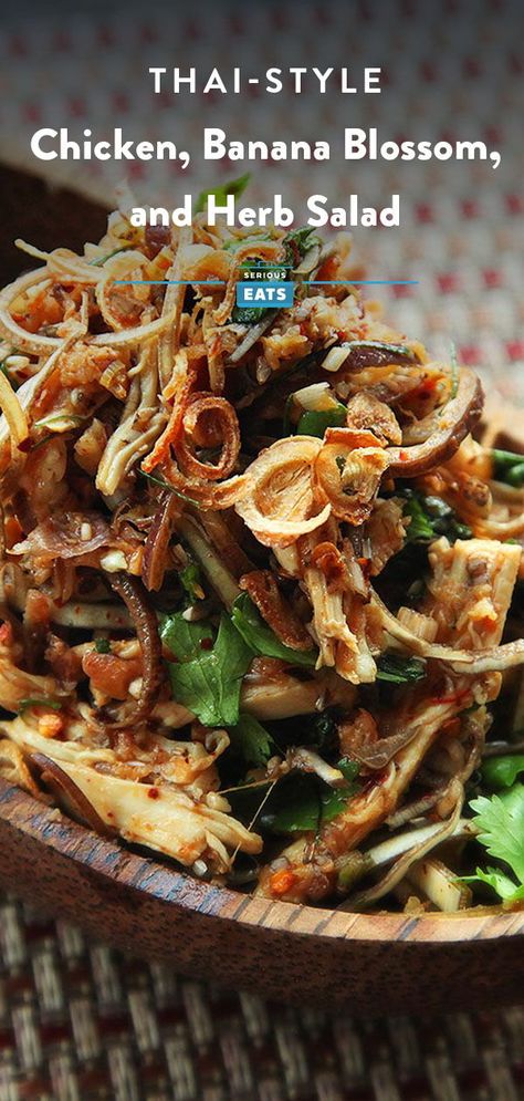 Banana Blossom Salad, Banana Blossom Recipe, Poached Chicken Breast, Aldi Recipes, Banana Blossom, Chicken Tonight, Thai Recipe, Healthy Eating Breakfast, Clean Eating Lunch