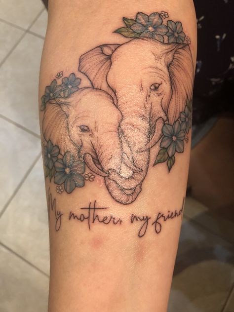 Elephants are the one being that I most identify with... my momma is my matriarch!!! Elephant Memorial Tattoo Grandma, Elephant Tattoos Mother Daughter, Matriarch Tattoo, Tattoo With Elephant, Mother Daughter Tattoos Elephant, Daughter Elephant Tattoo, Mother Daughter Elephant Tattoo, Elephant Memorial Tattoo, Tattoos Dedicated To Mom