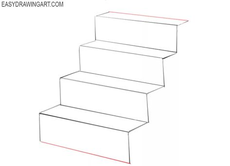 How to Draw Stairs - Easy Drawing Art Staircase Drawing, How To Draw Stairs, Stair Art, Poster Idea, Interior Design Drawings, Stone Stairs, Concrete Stairs, Simple Canvas Paintings, City Drawing