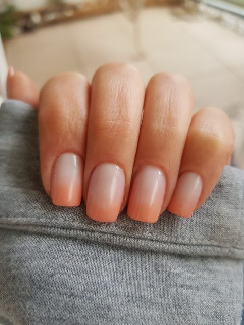 Peach-Cake-French Nails Peach French Tip Nails, Peach Manicure, Nail Tip Designs, French Manicures, Peach Nails, Peach Cake, French Nail Art, Minimalist Nails, Nails Inspo