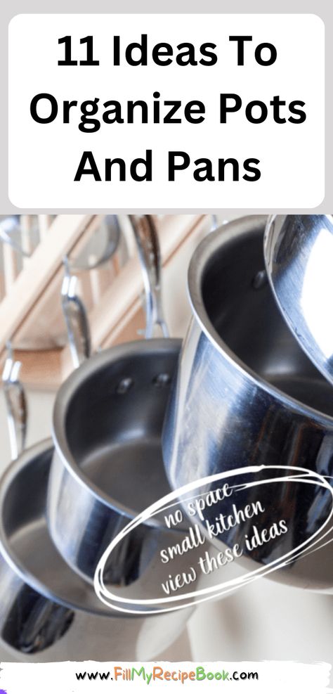 Cabinet Pots And Pan Storage, How To Organize Pots And Pans In Cabinet, Organize Pots And Pans, Cookware Organization, Cookware Storage, Pot And Pans Organization, Pot Organization, Pan Storage, Pot Lid Organization