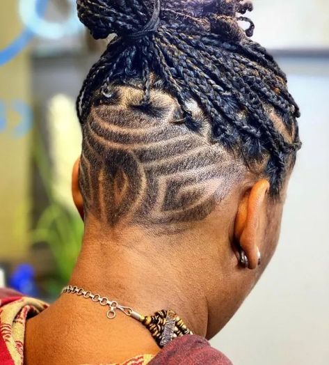 Braids With Undercut Black Women, Undercut Black Women, Braids With Undercut, Debs Hairstyles, High Ponytail Styles, Undercut Design, Brown Box Braids, Box Braid Hairstyles, Box Braids Styles