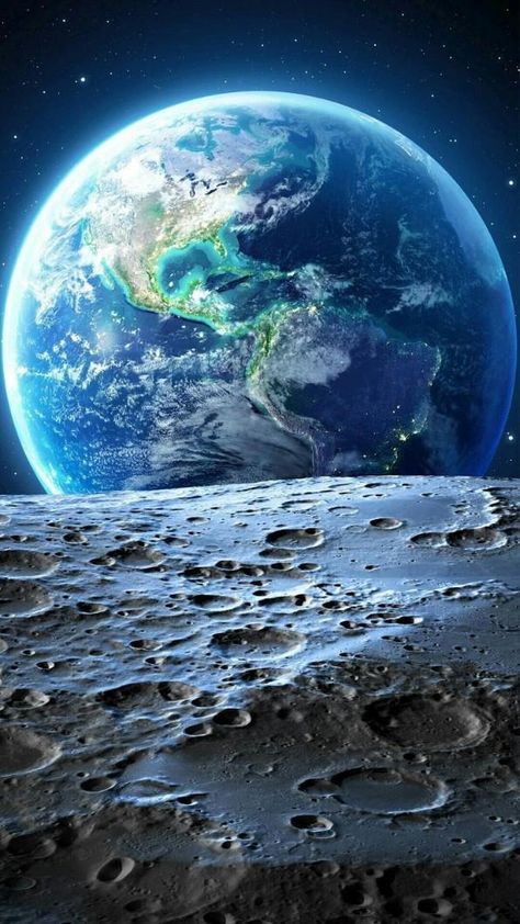 Earth From Moon, Cer Nocturn, Earth Wallpaper, Wallpaper Earth, Planets Wallpaper, Geek Games, Nature Wallpapers, Earth Art, Space Pictures