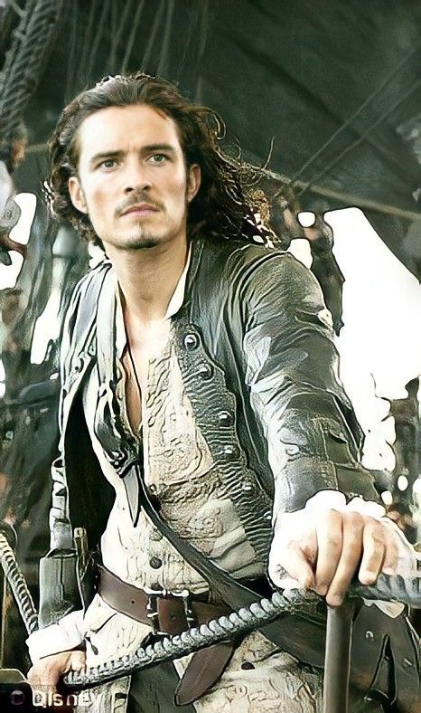 Orlando Bloom Pirates, Pirates Of Caribbean, Will And Elizabeth, Bird People, Bunny Painting, Movie Shots, William Turner, Captain Jack Sparrow, Pirate Life