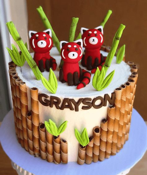 Red Panda Cupcakes, Red Panda Themed Birthday Party, Red Panda Party Decorations, Red Panda Birthday Party Decorations, Red Panda Party Ideas, Red Panda Cake Ideas, Red Panda Birthday Party, Red Panda Party, Red Panda Cake