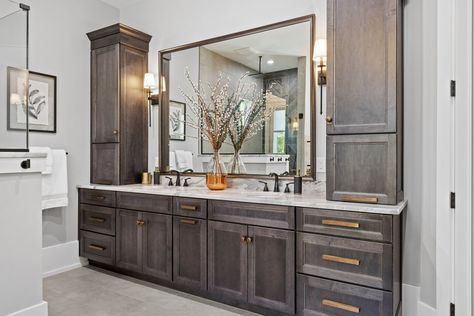 Custom Bathroom Cabinetry in Chattanooga, TN | Classic Cabinetry Master Bath Double Vanity, Delta Stryke, Master Bath Vanity, Bathroom Cabinetry, Master Bath Remodel, Custom Bathroom, Bath Cabinets, Double Vanity Bathroom, Cabinetry Design