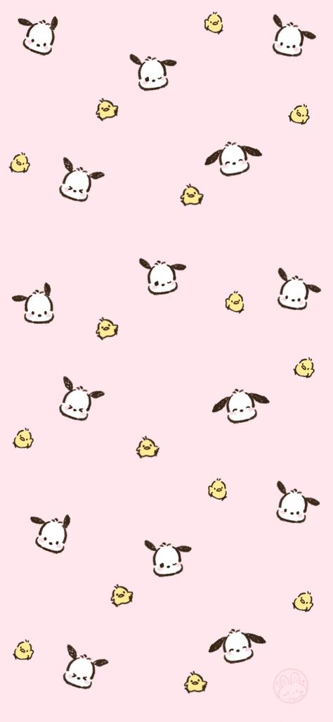 Pochacco Wallpaper, Rilakkuma Wallpaper, Walpaper Hello Kitty, Bunny Wallpaper, Hello Kitty Backgrounds, Sailor Moon Wallpaper, Cute Desktop Wallpaper, Iphone Wallpaper Pattern, Sanrio Wallpaper