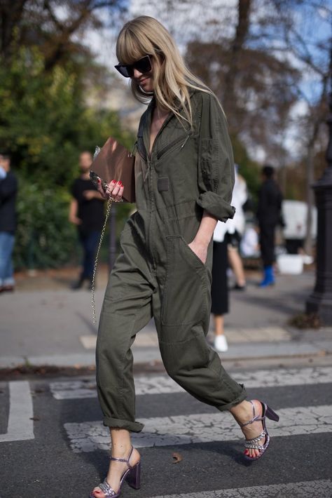 Utility Jumpsuit Outfit, Jumpsuit With Heels, Mon Dressing, Comfy Jumpsuits, Utility Jumpsuit, Suit Jumpsuit, Stylish Jumpsuit, Army Surplus, Diane Kruger