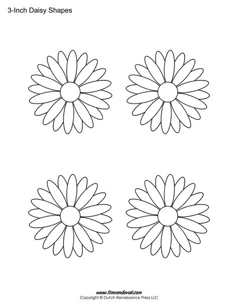 Print a sheet of daisy template shapes for your creative art project. Perfect for kids, parents, and teachers. 8 printables to choose from. Flower Icon Logo, Daisy Template, Octopus Coloring Page, Flower Templates Printable, Flower Icon, Daisy Petals, Paper Daisy, Shape Templates, Flower Outline