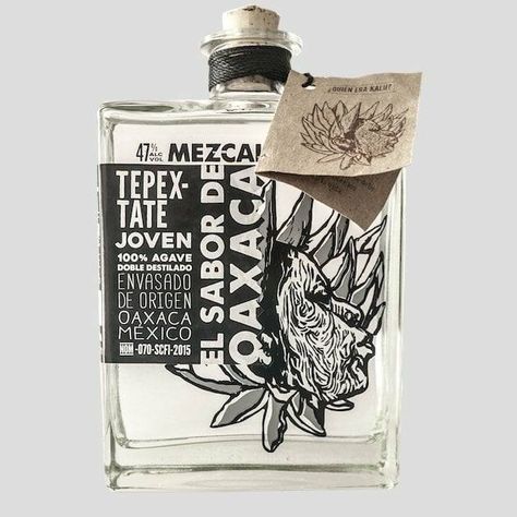 Mezcal Brands, Mezcal Tequila, Vodka Labels, Creative Typography Design, Craft Gin, Bottle Design Packaging, Alcohol Packaging, Matchbook Art, Bottle Label Design