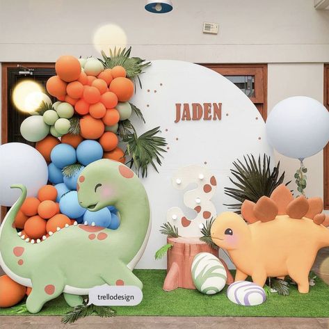 Dino Birthday Backdrop, Dinosaur Themed Birthday Party Backdrop, Dinosaur Backdrop Ideas, Dinosaur Theme Backdrop, Unique Birthday Decoration, Dinosaur Birthday Decor, Dinasour Birthday, Baby Dinosaur Party, Dinosaur Baby Shower Theme