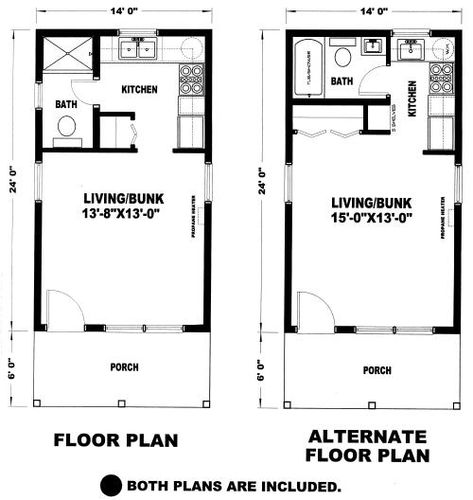 12x24 Tiny House Floor Plans, 12x24 Tiny House, Cabin Plan, Studio Floor Plans, Little House Plans, Garage Apartment Plans, Shed To Tiny House, Tiny House Layout, Compact House