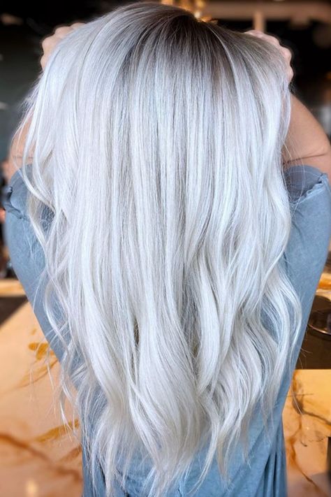 Getting these partial highlights on icy white blonde hair made by blonde and balayage specialist Maren (@styled_by_maren) will make you stand out among the trendiest hairstyles today. Hit that link to discover our list of trendy icy blonde hair ideas. #icyblondehair #icyblondehairstyles Icy Blonde Hair Color, Icy Blonde Balayage, Icy Hair, Ice Blonde Hair, Partial Highlights, Platinum Blonde Hair Color, Icy Blonde Hair, Silver Blonde Hair, White Blonde Hair