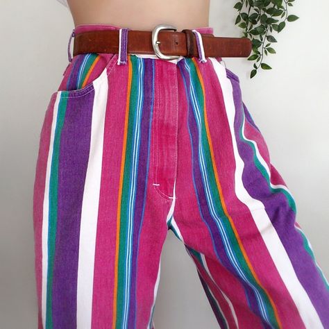 Colorful Pants, Funky Pants, Outfits 90s, 90's Fashion, Linda Evangelista, Soft Grunge, Fashion Kids, Looks Style, 80s Fashion