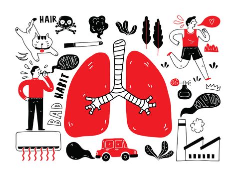 Unhealthy Lungs Drawing, Lung Cancercore Aesthetic, Injury Aesthetic, Lungs Illustration, Lungs Drawing, Sorry Images, Body Bones, Healthy Lungs, Drawing Competition