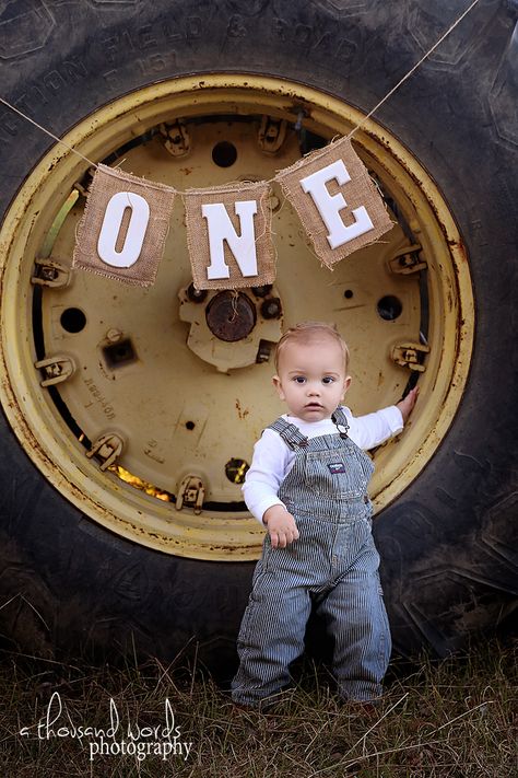 1st Birthday Rodeo Photoshoot, 1st Birthday Boy Tractor Theme, 1st Birthday Tractor Pictures, Farm First Birthday Photo Shoot, 1st Birthday Farm Pictures Photo Ideas, Tractor Cake Smash, Farm 1st Birthday Photoshoot, Tractor One Year Birthday, One Year Old Farm Photo Shoot