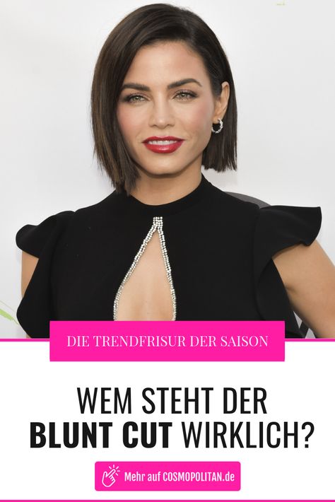 Vorbei sind die Zeiten, in denen weiche Stufenschnitte unser Gesicht umrahmt haben. Jetzt wird wieder klare Kante gezeigt! Der Blunt Cut ist zurück! Pink Gym, Jenna Dewan, Hair Food, Gym Tops, Short Haircuts, Short Bob, Hair Goals, Short Hair Cuts, Cute Hairstyles