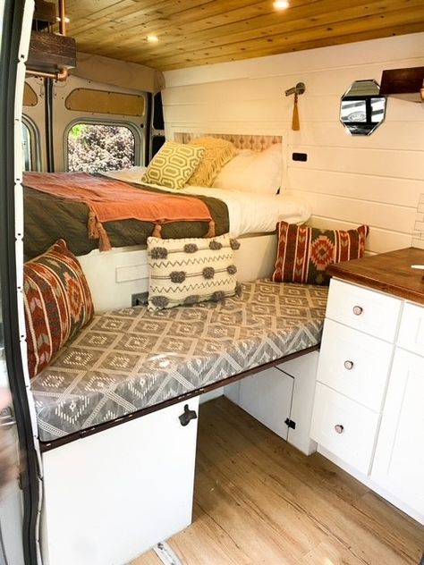 Promaster Van Conversion Interior, Scamp Remodel, Diy Van Interior, Ambulance Camper Conversion, Outlets Under Cabinets, Ram Promaster Conversion, Ram Promaster 118 Conversion, Overland Van, Vanlife Ideas