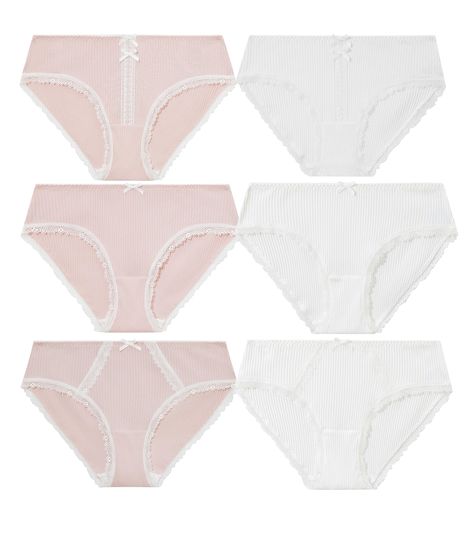 PRICES MAY VARY. 👑{Cotton Lace Underwear}: Womens cotton underwear bikini are designed with lace trim and bow, and the beautiful large flowers make you look sexier. Soft lace leg hems and low waist cut make you more elegant. High-quality cotton panties for women makes you satisfied, No muffin top, No ride up. 👑{Super Soft & Breathable}: Made with 92% Organic Cotton and 8% Spandex, ANLIQI womens cotton underwear with lace trim are designed for ultimate comfort and breathability. Ladies cotton l Dr Wardrobe, Dr Closet, Muffin Top, Low Waist, Large Flowers, Cotton Lace, 6 Pack, Christmas List, School Supplies