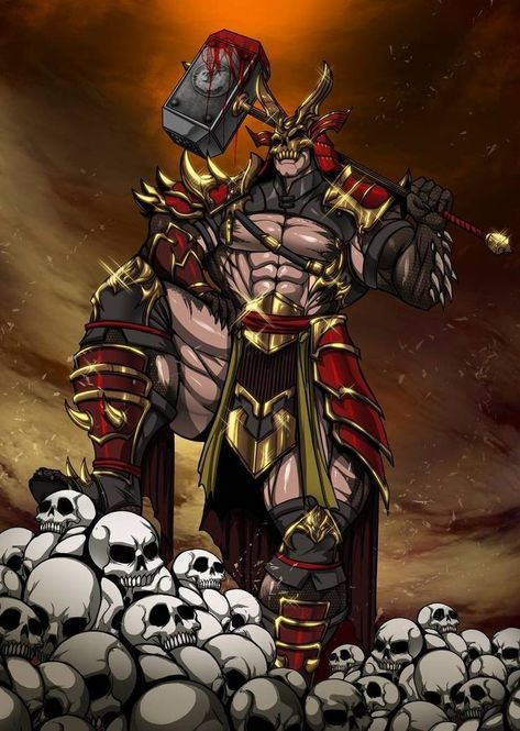 Shao Khan, Shao Kahn, Cosplay Armor, Marvel Superhero Posters, Combat Art, Superhero Characters, Fantasy Creatures Art, Street Fighter, Creature Art