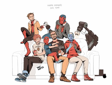 Tony Stark Fanart, Stark Family, Superfamily Avengers, Meme Comics, Marvel Drawings, Marvel Fan Art, Dc Memes, Avengers Memes, Marvel Jokes