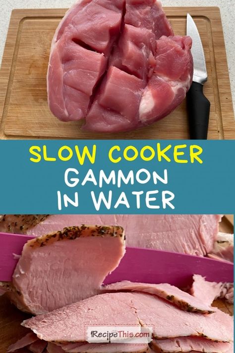 Slow Cooked Gammon, How To Cook Gammon, Slow Cooker Gammon, Roast Gammon, Gammon Recipes, Slow Cooker Christmas, Ninja Recipes, Chili Recipe Easy, Healthy Cookie Recipes