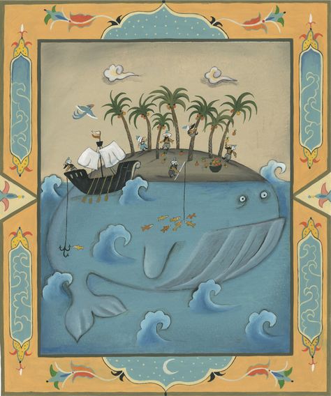 Rashin Kheiriyeh - The Seven Voyages of Sinbad The Sailor (SAID) Sailor Illustration, Sinbad The Sailor, Alice In Wonderland Clipart, 1001 Nights, Turtle Island, Fairy Tale Illustration, The Sailor, Arabian Nights, Mini Drawings