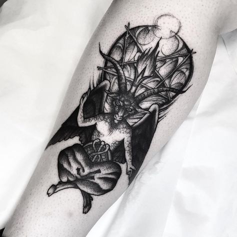 Baphomet Tattoo, Indian Tattoo Design, Satanic Tattoos, Egyptian Tattoo Sleeve, Trending Tattoo, Wicked Tattoos, Witch Tattoo, Scary Tattoos, Spooky Tattoos