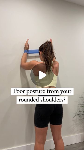 Rachel Pantano on Instagram: "Those rounded shoulders giving you trouble? 😅

Banded wall slides actively engage and strengthen the muscles responsible for shoulder stability and proper alignment. 

By using a resistance band, this exercise targets the lower trapezius and serratus anterior, crucial for retracting and depressing the shoulder blades.

Want to improve your posture & reduce that nagging pain? Comment/DM me ‘GET STARTED’ & I’ll send you the link for my posture guide & 1:1 coaching program 🤍🤍

#roundedshoulders #poorposture #neckhump #neckpain #neckpainrelief #shoulderpain #shoulderpainrelief #shouldermobility" Serratus Anterior, Neck Hump, Rounded Shoulders, Shoulder Pain Relief, Improve Your Posture, Neck Pain Relief, Poor Posture, Shoulder Pain, Coaching Program