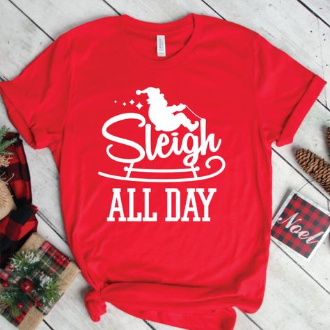 Personalized Stockings Christmas, Witty Puns, Christmas Sweater Svg, Sweater Svg, Gift Boxes Christmas, Christmas Shirt Ideas, Sleigh All Day, Wardrobe Stand, Sassy Sayings