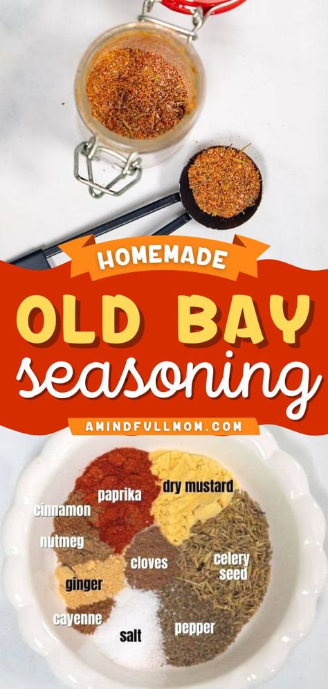 Old Bay Seasoning Recipe, homemade condiments Homemade Old Bay Seasoning Recipe, Old Bay Seasoning Recipe, French Frie Seasoning, Seasoning Recipe, Homemade Condiments, Seafood Seasoning, Condiment Recipes, Homemade Salads, Homemade Salad Dressing