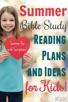 Summer Bible study ideas and Bible based activities for kids! Includes suggestions for activities while traveling! Summer Bible Reading Plan, Summer Bible Study, Bible Study Ideas, Activity Ideas For Kids, Kids Faith, Family Bible Study, Study Plans, Raising Godly Children, Bible Study Plans