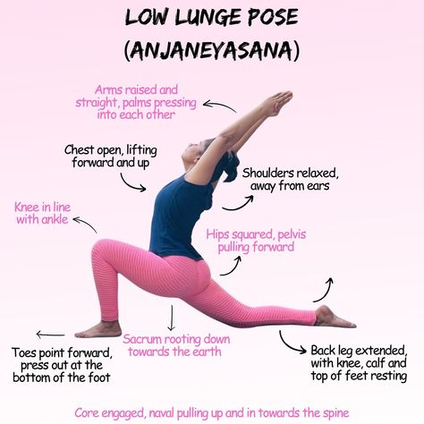 Save and share 📌 Welcome to Day 9 of our ‘How to Yoga’ series! 🌟 Today, we’re diving into Anjaneyasana, also known as Low Lunge. This pose is fantastic for stretching the hips, groin, and legs while also building strength in the lower body and improving balance. Remember to listen to your body and modify as needed. Anjaneyasana is a beautiful pose that combines strength and flexibility, making it a perfect addition to your yoga practice. Share your journey with us using #HowToYoga and tag me... Anjaneyasana Pose, Improving Balance, Low Lunge, Beautiful Pose, Yoga Series, Yoga Illustration, Building Strength, Chest Opening, Yoga Life