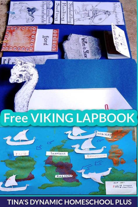 The Best Free Viking Lapbook and Hands-on Ideas Norse Language, Viking Facts, Homeschool Crafts, Library Activities, History Activities, History Timeline, Homeschool History, Viking Ship, Old Norse