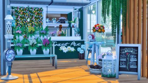 YouTube channel: Marmelad Instagram: marmelad_sims Origin ID: MarmeladArt Sims 4 Florist, Sims 4 Flower Shop, The Sims 4 Sims, Blender Scenes, Dream Flower, Sims 4 Sims, Gacha Backgrounds, Sims Builds, Flower Store