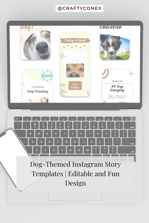 Dog-Themed Instagram Story Templates | Editable and Fun Design Notion Pet Template, Dog Social Media Post Ideas, Dogs Social Media, Dog Social Media, Dog Training Social Media Post, Pet Services, Service Animal, Dog Themed, Story Template