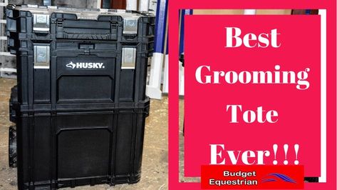 Horse Tack Box Diy, Tack Trunk Organization, Horse Blankets Storage, Horse Tack Boxes, Barn Organization, Tack Locker, Tack Room Organization, Horse Grooming Kit, Horse Tack Rooms