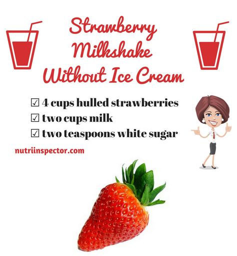 Strawberry Milkshake Recipe Without Ice Cream, Milkshake Recipe Without Ice Cream, Milkshake Without Ice Cream, Strawberry Quotes, Strawberry Milkshake Recipe, Milkshake Recipe Strawberry, Malt Milkshake, Fruit Milkshake, Homemade Milkshake