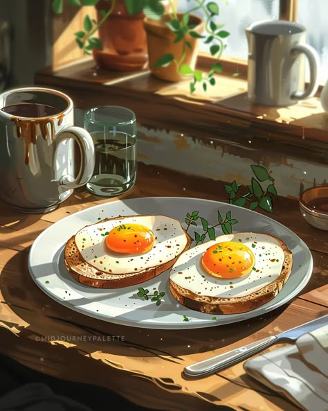 morning breakfast 🍳🍞 Share your thoughts below 👇 Created by: @midjourneypalette 🎨 ❌️Watermark removal from images is not allowed #midjourney #aiart #morning #breakfast #travelphotography #travel #midjourneyart #midjourneyai #ai Breakfast Cartoon, Breakfast Illustration, Food To Gain Muscle, Ahri Wallpaper, Japanese Food Illustration, Food Artwork, Food Cartoon, Food Illustration Art, Cute Food Art