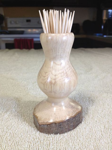 Toothpick Holder, Turned Candle Holders, Wood Turning Lathe, Wood Candle Sticks, Wood Turner, Lathe Projects, Toothpick, Wood Turning Projects, Wood Lathe