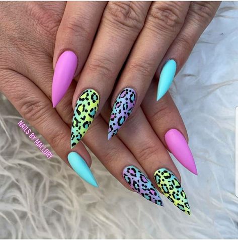 Cheetah Nail Designs, Cheetah Print Nails, Nails Dip, Cheetah Nails, Leopard Print Nails, Colorful Nails, Leopard Nails, Animal Print Nails, Nails Spa