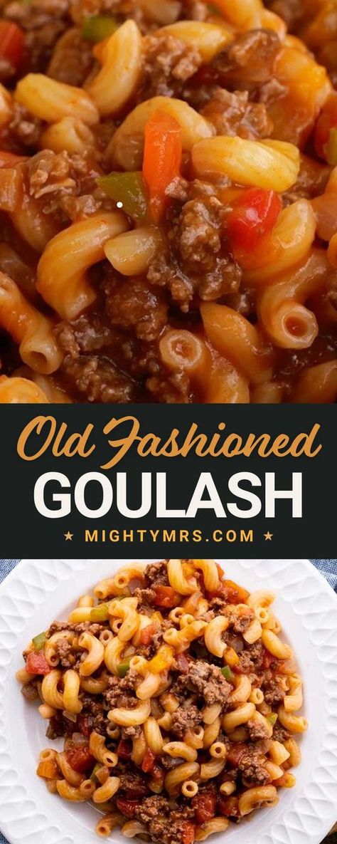 American Goulash Recipes Paula Deen, All American Goulash, Polish Beef Goulash, Easy American Chop Suey Recipe, America Chop Suey, Goloush Recipe American Goulash, American Dishes Meals, Quick Hamburger Meat Recipes Ground Beef Easy Dinners, American Chop Suey Recipe New England